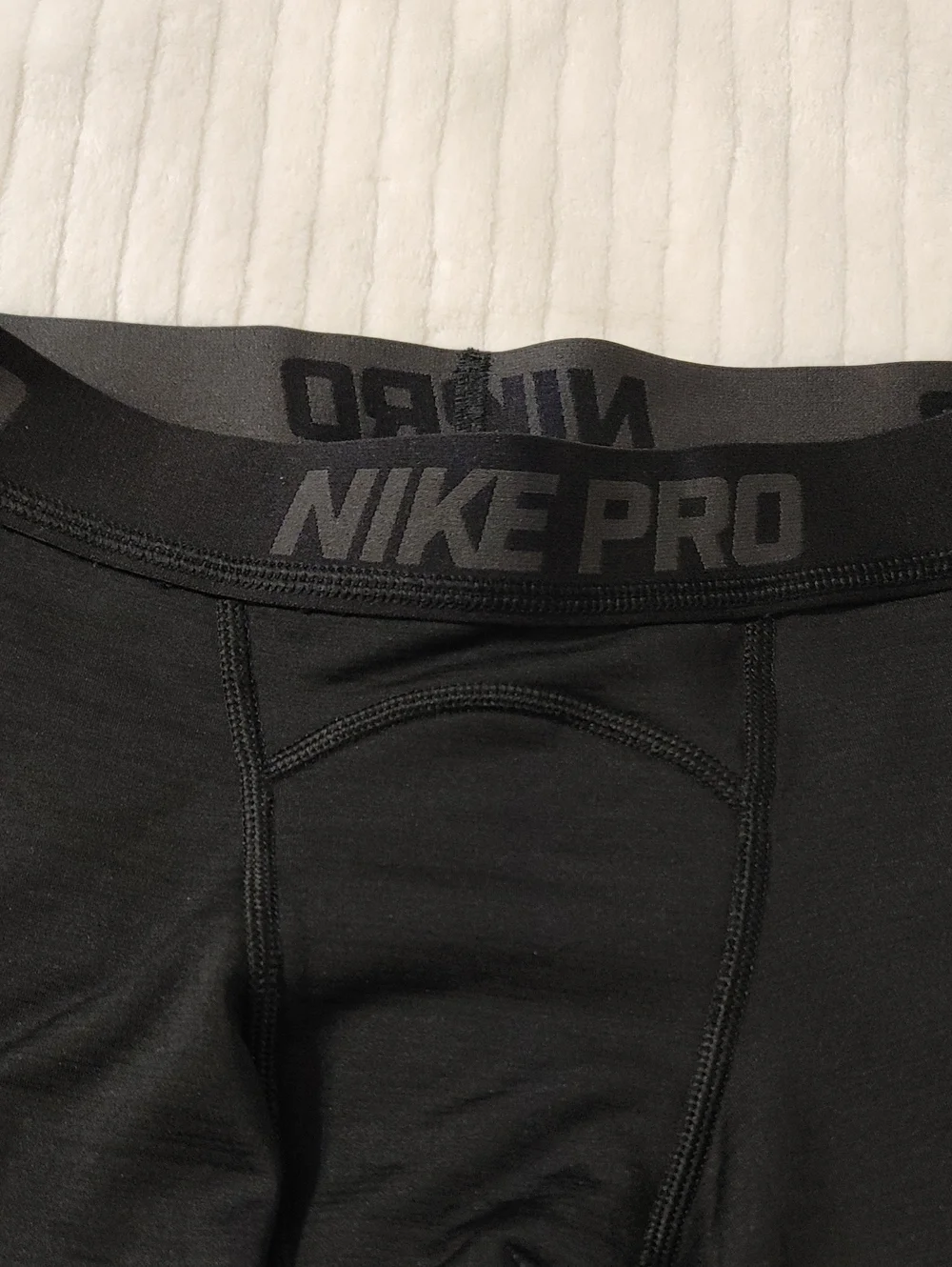 Nike Kids Black Cropped Leggings with White Swoosh